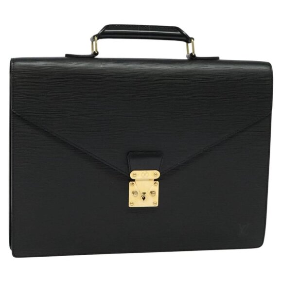 LOUIS VUITTON Epi Serviette Ambassador Business Bag Black M54412 LV Auth 137880 - Picture 1 of 16